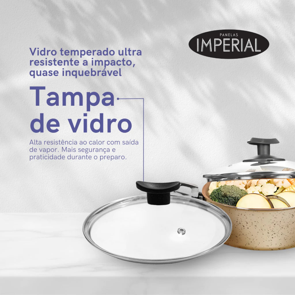 Conjunto De Panelas 10 Peças Antiaderente Caçarola Frigideira Fervedor Cor Coffee Cappuccino + Talheres